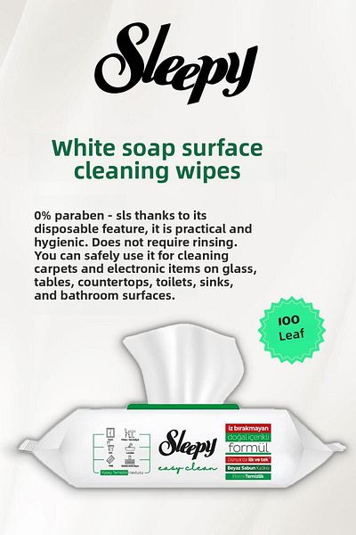Sleepy 2 Easy Clean Surface Cleaning Towels 100 Pcs, Easy Clean 2X15 and Rosie