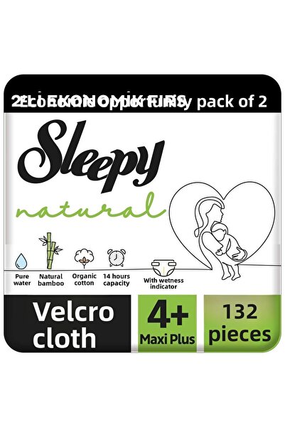 Sleepy Natural 2-Piece Economical Opportunity Pack Baby Diapers 4+ Size Maxi ...