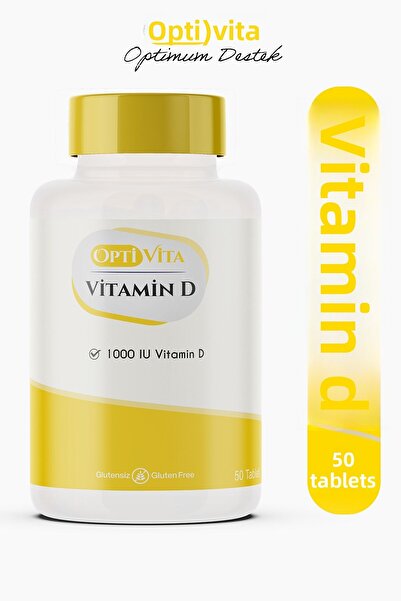 Optivita فيتامين د3 1000 وحدة دولية - دعم المناعة والعظام 50 قرصًا مضغًا