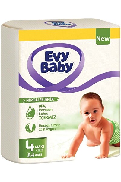 Evy Baby 7-14KG Baby Diapers - Maxi 84 Pieces, Super Deal Pack Size 4