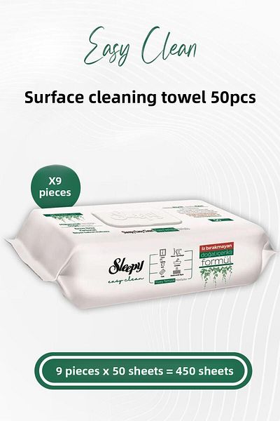 Sleepy Easy Clean Surface Cleaning Towel 50 X 9 Pieces (450 SHEETS)