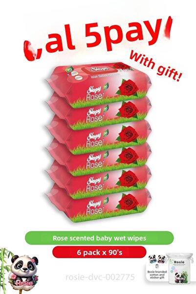 Sleepy منشفة مبللة للأطفال من Rose Kuşanmaz، 90 قطعة، اشتري 6 واحصل على 5 مع ...