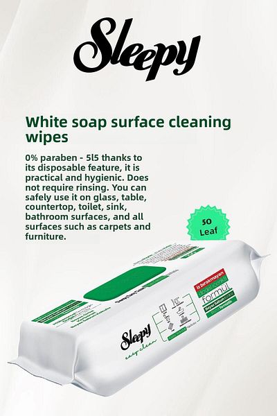 Sleepy Pack of 50 Easy Clean Surface Cleaning Towels - Buy 6 Get 5 Rosie