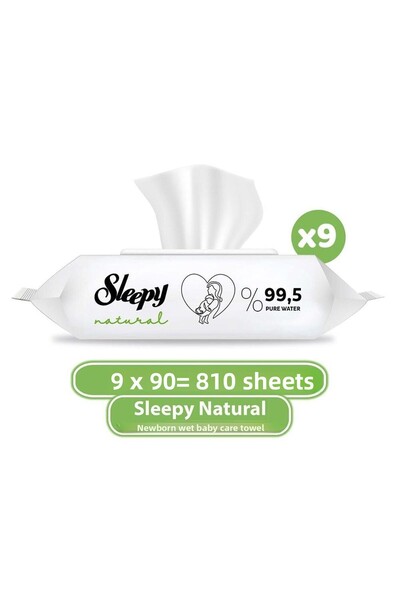 Sleepy مناديل مبللة طبيعية لحديثي الولادة 810 منديل