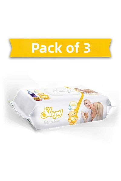 Sleepy 3-Piece Sensitive Wet Towels 90 Pcs