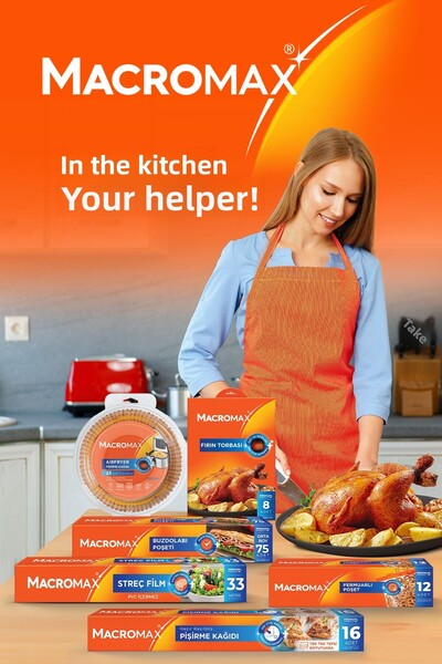 MACRO MAX Pre-Cut Baking Paper 10 Pieces, Standard Oven Tray Size (42X37 cm)