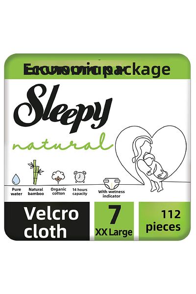 Sleepy Natural Baby Diapers Economical Package Size 7 28X4 112 Pieces