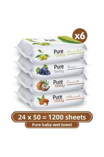 Pure Baby Wet Towel 24x50 (1200 SHEETS)