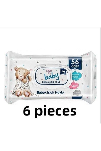 AGU BABY Baby Wet Towel 56 Li X 6 Pack