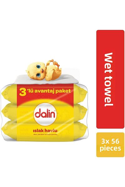Dalin Classic Wet Towel 3 Pack 56 Pieces