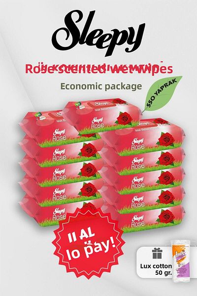 Sleepy Rose Scented Baby Wipes, BUY 11 GET 10