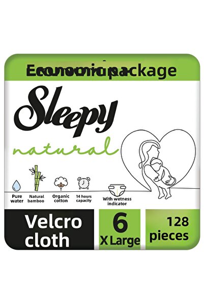 Sleepy حفاضات أطفال طبيعية عبوة اقتصادية مقاس 6 32×4 128 قطعة