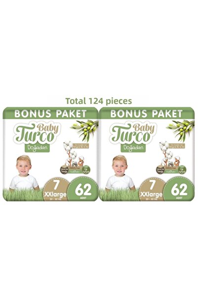 Baby Turco رقم 7 من الطبيعة 62x2 إجمالي 124 قطعة