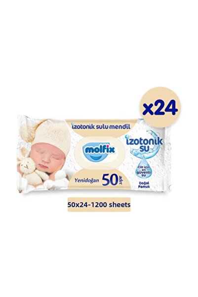 Molfix Pack of 24 Newborn Isotonic Wet Wipes