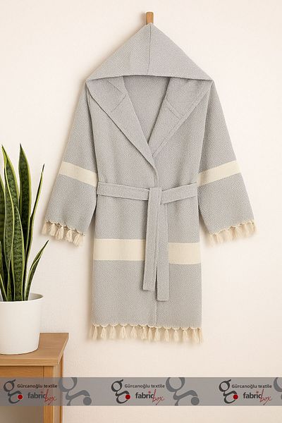 Fabric Box Μπουρνούζι Peshtemal από 100% φυσικό βαμβάκι / Ρόμπα / Πετσέτα παραλίας