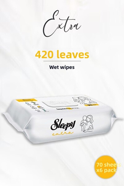 Sleepy مناديل مبللة إضافية 70 قطعة × 6 (420 ورقة)