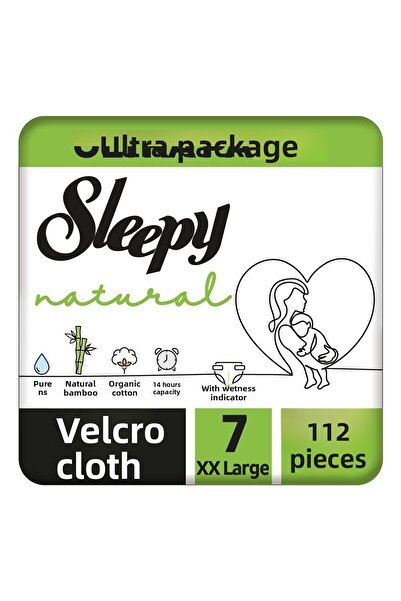 Sleepy عبوة ناتشورال ألترا حفاضات أطفال مقاس 7 XXL 112 قطعة