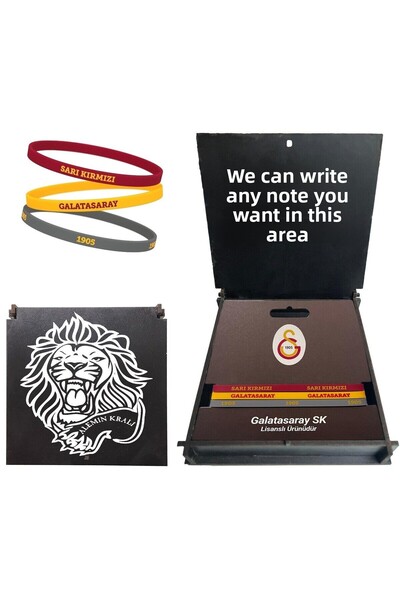 Galatasaray Licensed Bracelet with Gift Wooden Box