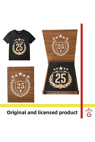 Galatasaray Licensed 2025 Championship Custom Black Kids T-Shirt Championship...