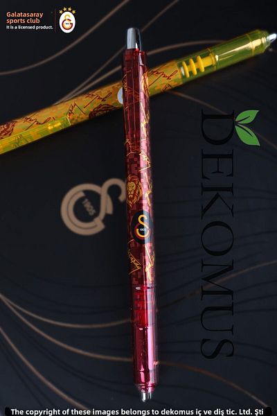 Galatasaray "Dekomus Pocket Notebook with Gift" New Season Licensed Lion Metal Touch Versatile Tip Stay