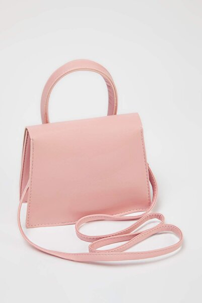 TRENDYOL SHOES Puha rózsaszín texturált keresztpántos női mini/kis városi táska TWOAW25OC00000