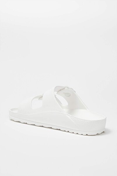 TRENDYOL SHOES White Double Striped Eva Light Sole Women's Slippers Takss25Te00065