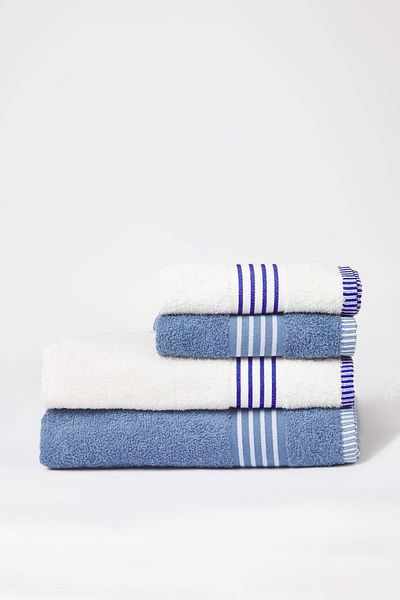 Trendyol Collection 2-Piece Marine Face Towel 50X80Cm & 2-Piece Bath Towel 70X140Cm Tphss25Hvl00015