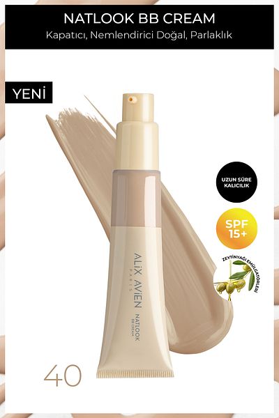 Alix Avien Spf15 Factor Moisturizing Bb Cream for Natural Radiance - Natlook Bb Cream 40 Medium to Dark