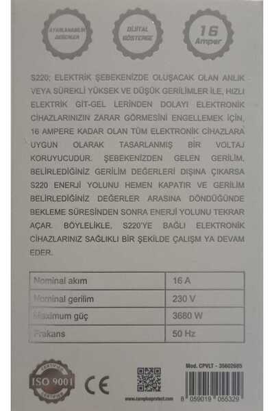 Care Protect Elektronik Cihaz Voltaj Koruyucu – Beyaz Eşya & Ev Aletleri İçin Güvenli Koruma
