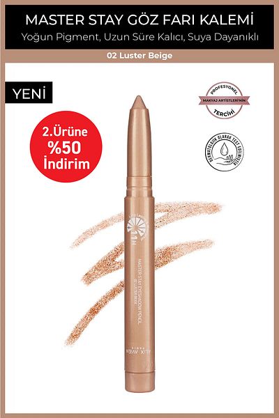 Alix Avien Waterproof 11 Hour Lasting Cream Eye Pencil - Master Stay 02 Luster Beige