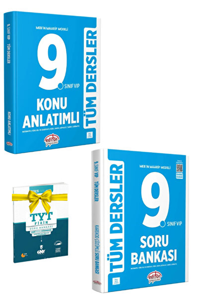 Editör Yayınevi 2025 Editör Yayınları 9. Sınıf Tüm Dersler Konu Anlatım 9. Sınıf Tüm Dersler Soru Bankası