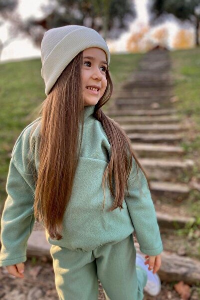 MiaBaby Winter Zippered Fleece Set with Knitwear Beanie Gift