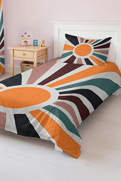 Realhomes مجموعة غطاء سرير بيكيه لغرفة الأطفال والمراهقين ذات اللون الدائري ا...