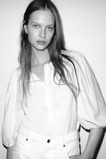 H&M Keten Karışımlı Bluz