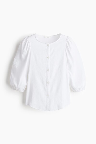 H&M Keten Karışımlı Bluz
