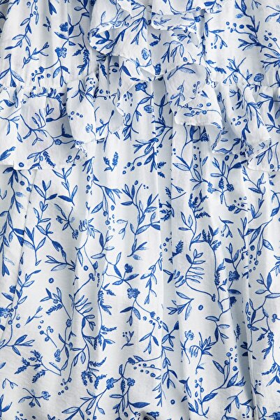 H&M Fırfırlı Midi Elbise