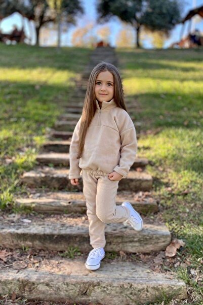 MiaBaby Winter Zippered Fleece Set with Knitwear Beanie Gift