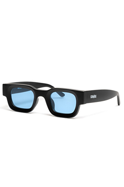 Sunbas Ochelari de soare Boston negri, albastru deschis, pentru bărbați și femei