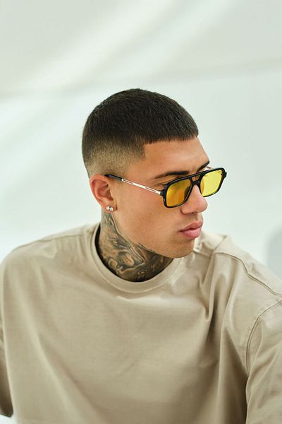 Sunbas Ochelari de soare Le Mans aurii, albastru deschis, pentru bărbați și femei