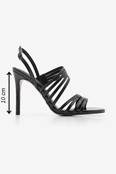 Marjin Women's Heeled Sandals Black Osvil_Elastic and Banded
