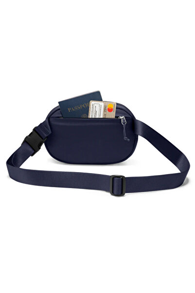 Tomtoc SlingBean T32 Mavi 1.5L Aksesuar Bel ve Omuz Çantası RFID Koruma - Anahtarlıklı - T32S1B2