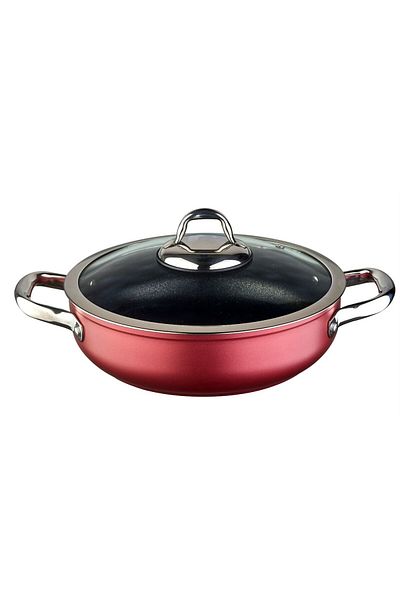 Leggno Master Daily Shallow Pot 24 cm Metallic Red