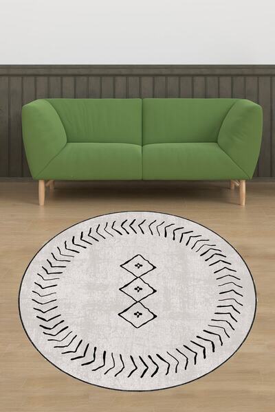 on the clouds Siyah Geometrik Çizgiler Desenli Bohem Dijital Baskı Yıkanabili...