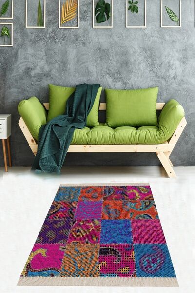 farbala Renk Geçişli Terme Desen Yıkanabilir Kaymaz Taban Leke Tutmaz Yazlık ...