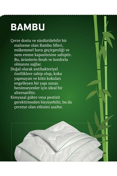YÜNTEKS Yünteks Premium Piping Bamboo Pillow, 1000Gr