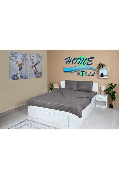 Home Still Microsatin damask linen 1 person, GREY