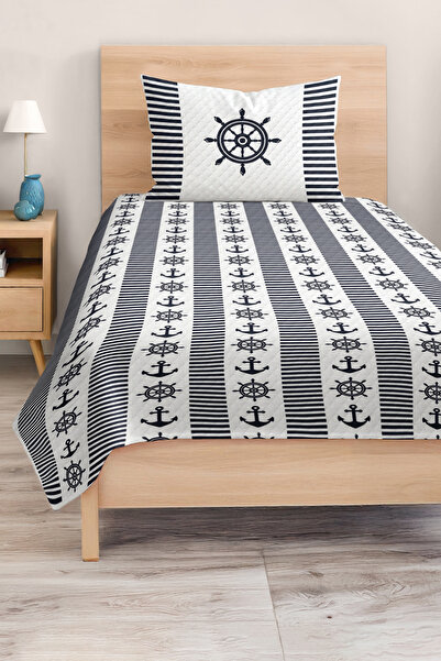 Realhomes Sea Themed Children's and Teenager's Room Pique Set Bedspread with Inner World