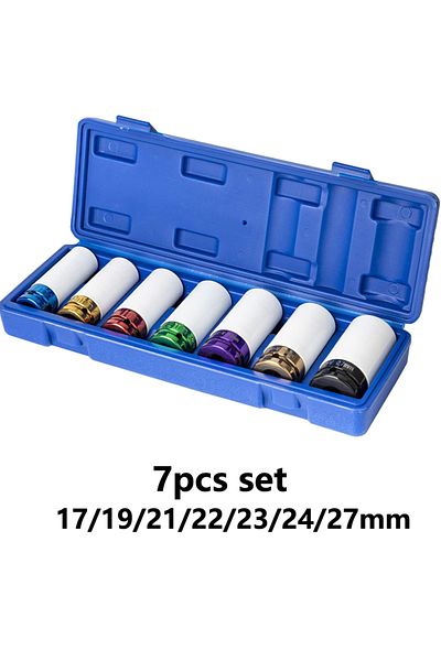 Choice 7pcs set 1/2" Drive Lug Nut Socket Set Wheel Socket Set Impact Lug Nut Socket Set Thin Wall Lug Nut