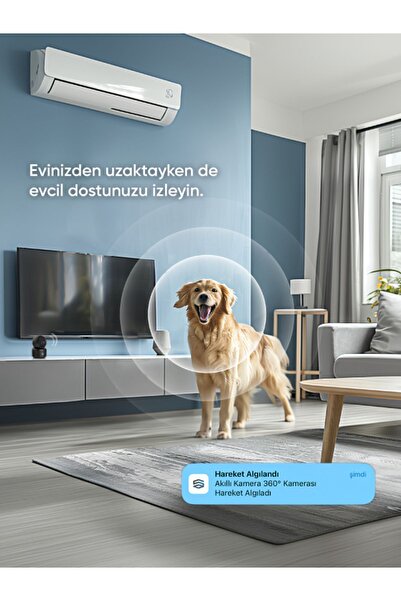 Şımart Teknoloji Akıllı Kamera Wifi 3mp 1296p 360° Gece Görüşlü Çift Yönlü Ses - Hareket Algılama