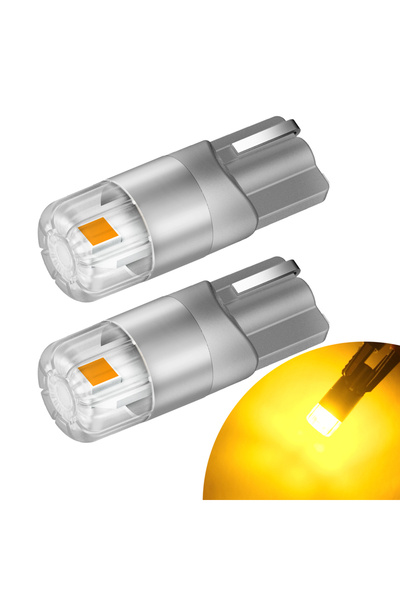 Choice T10 أصفر AUXITO 2 قطعة W5W LED T10 LED لمبات Canbus 3030SMD لإضاءة موض...
